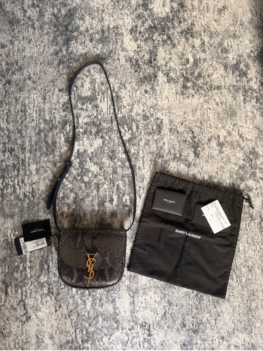 NWT SAINT LAURENT Python Kaia Bag
